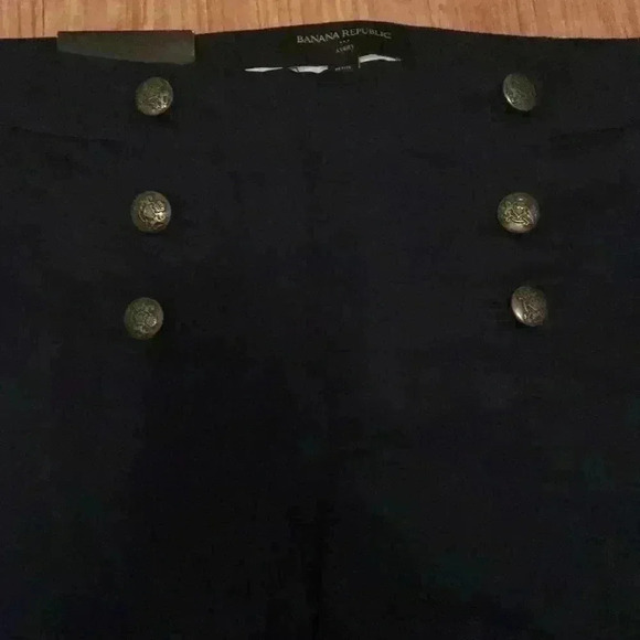 Banana republic Dark Wash Dress Jeans pants w/ Nautical Style Button Accents - Picture 2 of 5